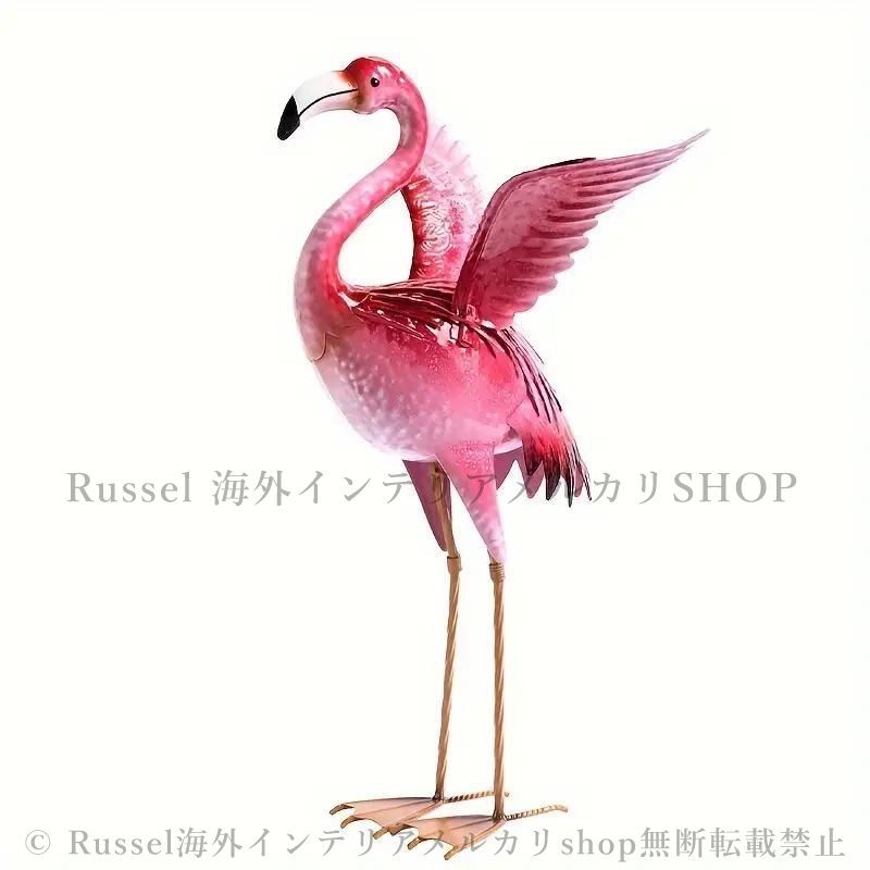 ガーデンオーナメント 置物 オブジェ フラミンゴ 動物 アニマル 庭