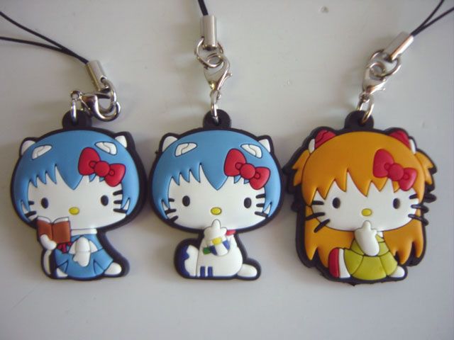 ♯Ivm09JZハローキティ×エヴァンゲリオンラバーストラップ全6種