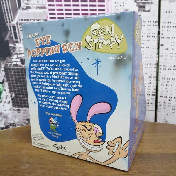 USビンテージ　レン&スティンピー フィギュア ニコロデオン アメトイ USA REN & STIMPY フィギュア 6.5インチ 目が飛び出るver アメトイ