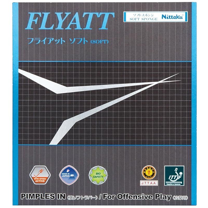 ニッタク(Nittaku) 卓球用裏ソフトラバー フライアット ソフト AC (アクティブチャージ) NR-8561 レッド 厚 0