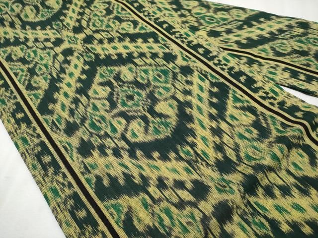 平和屋本店■極上　九寸名古屋帯　手織りイカット　証紙付き　綿　逸品　未使用　CYAA2060s5 平和屋本店□極上 九寸名古屋帯 手織りイカット 証紙付き 綿 逸品 未