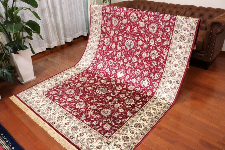 ペルシャ柄絨毯 160×230 新品未使用 ラグ カーペット レッド 訳あり ペルシャ柄絨毯 160×230 新品未使用 ラグ カーペット レッド 訳あり