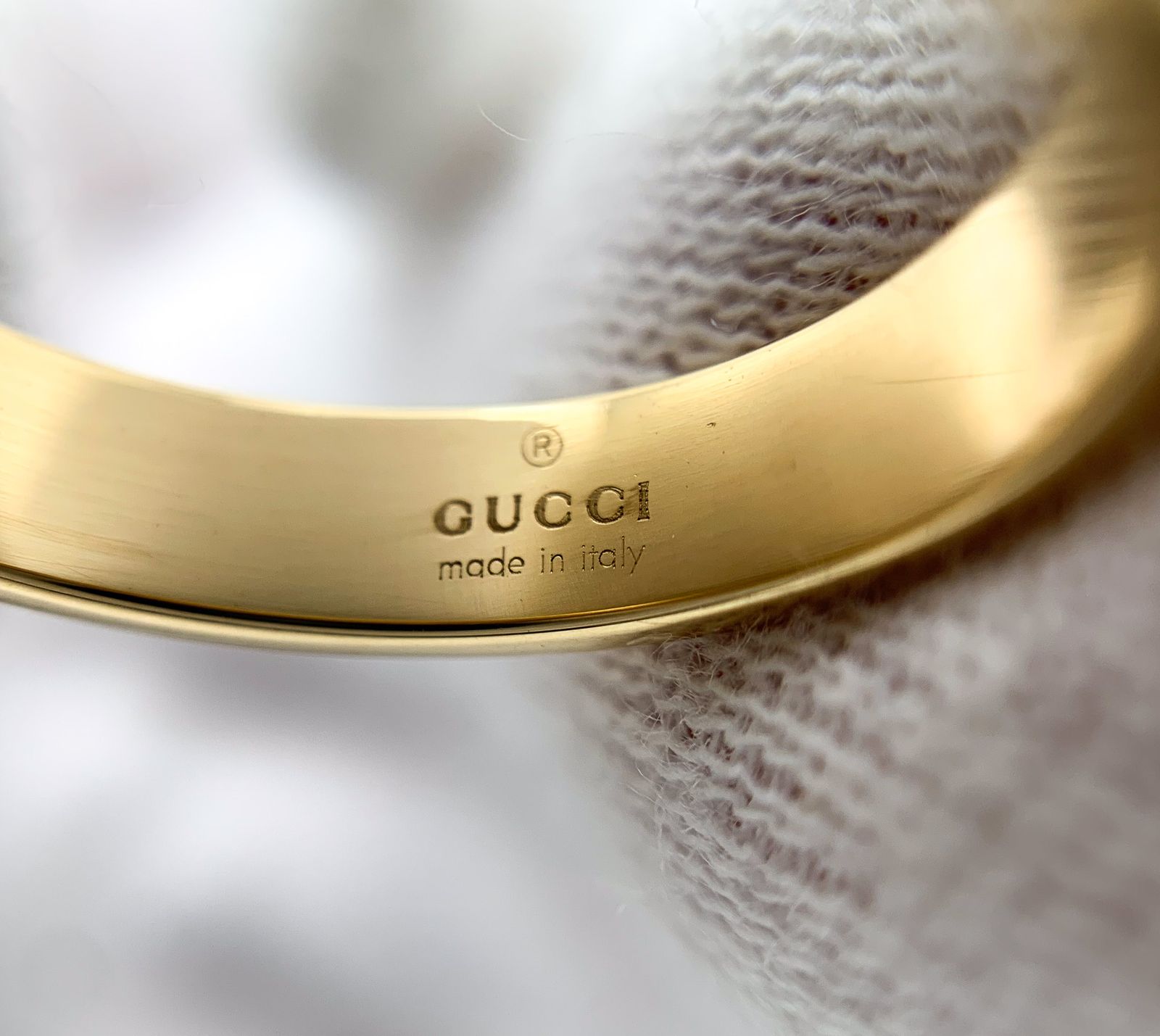 GUCCI グッチ AU750 K18 18金イエローゴールド アイコン リング 指輪