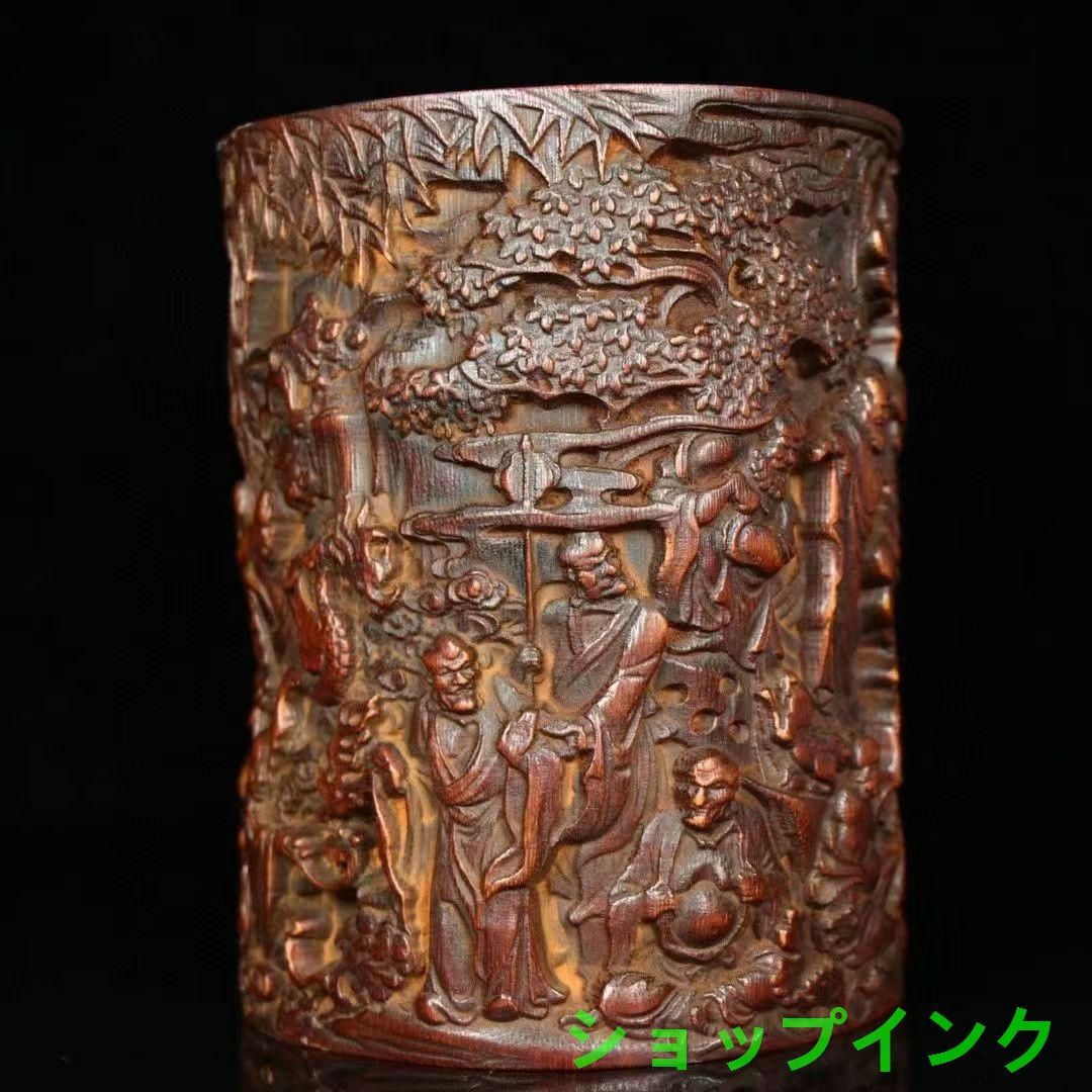 手作り 竹彫り十八羅漢筆箱 文房置物·案頭 手作り 竹彫り十八羅漢筆箱 文房置物・案頭 - メルカリ