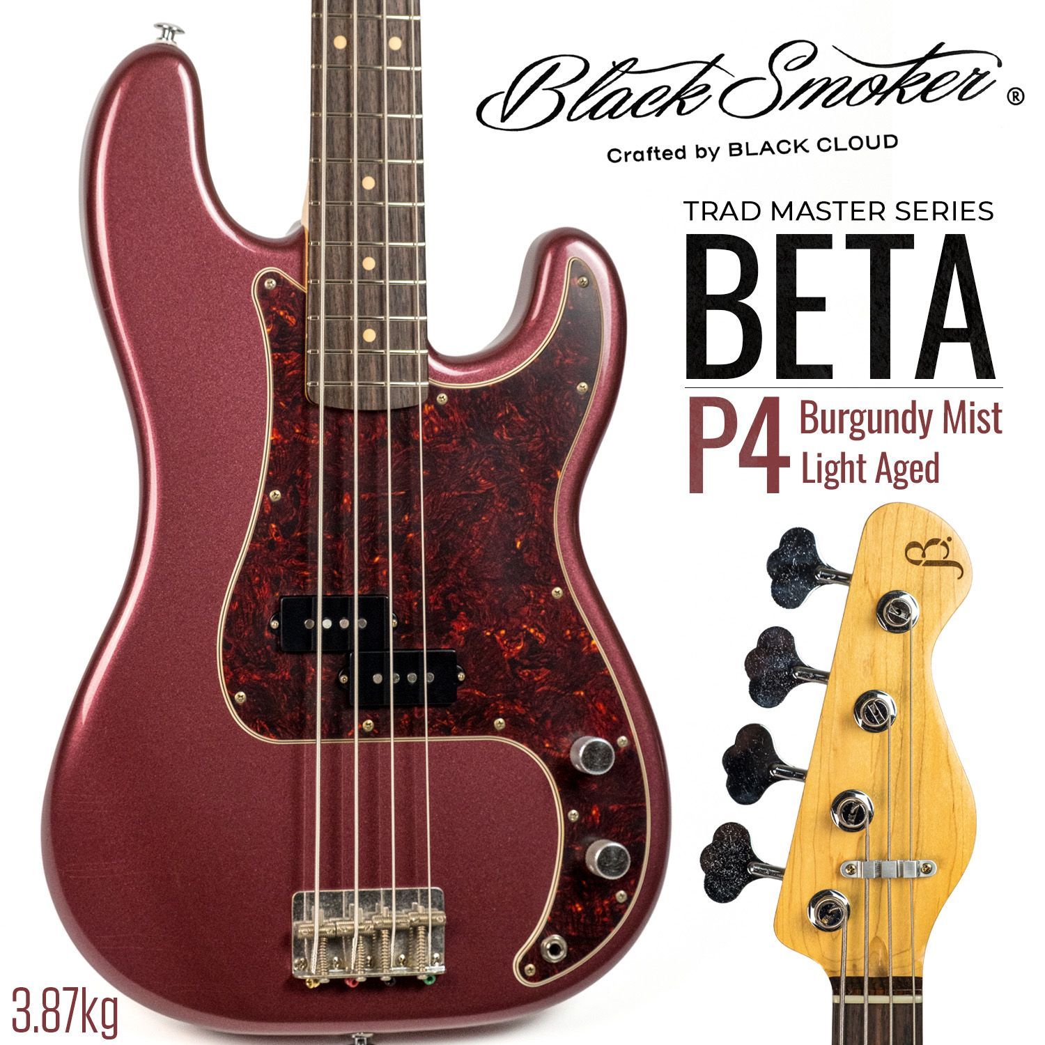 Black Smoker TM BETA-P4 Burgundy Mist 4弦 プレベ