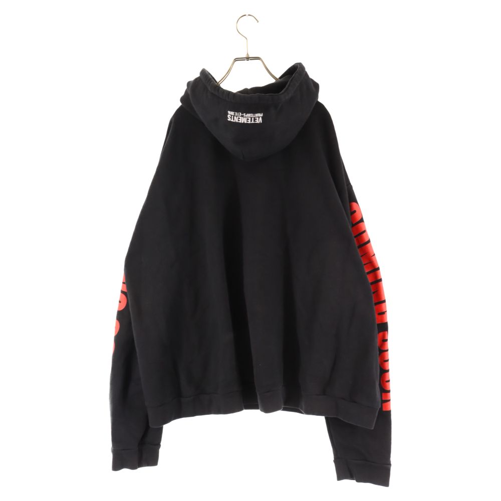 VETEMENTS (ヴェトモン) 16SS Titanic Hoodie タイタニックフーディ プルオーバーパーカー SS16TP16 ブラック -  メルカリ