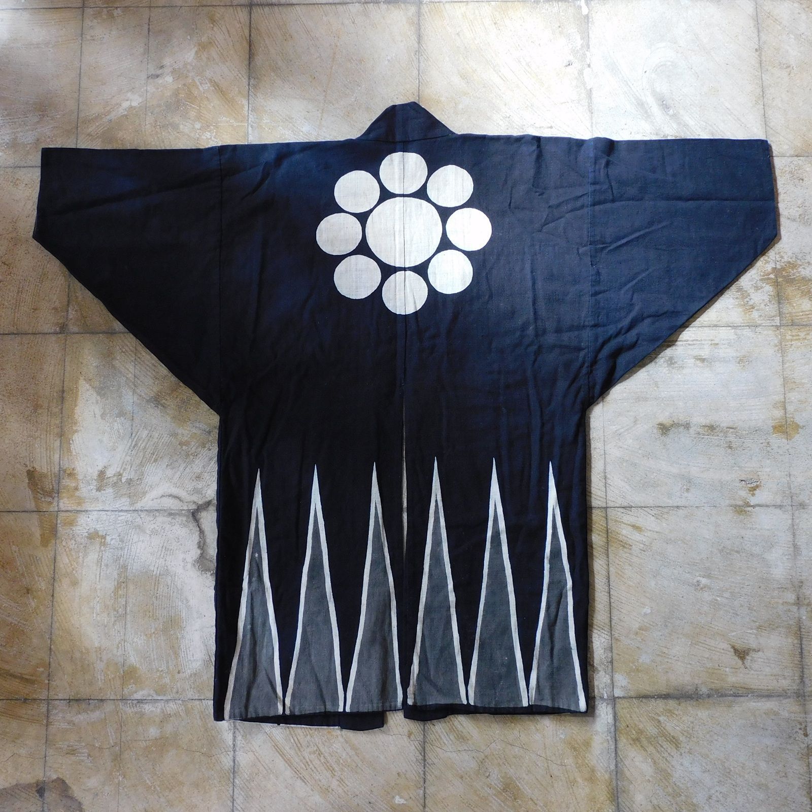 大正〜昭和初期 半纏 襤褸 刺し子 藍染 野良着 古布 法被 VINTAGE