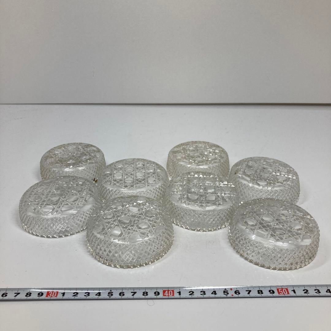 明治時代 ギヤマン小皿 幅約9.1㎝ 本さ5-0306 NEXPOTALLINN_EU