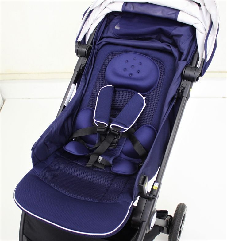 美品 イージーバギー ネイビー 3輪ベビーカー メンテナンスフリー