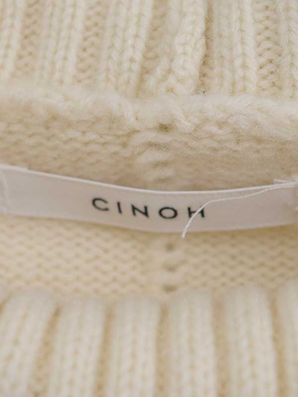 CINOH チノ 18AW Hi-Neck Side Decorated Knit ハイネックサイド