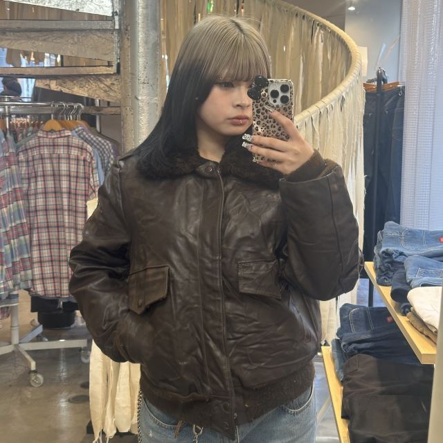 vintage 短丈フライトレザージャケット - メルカリ