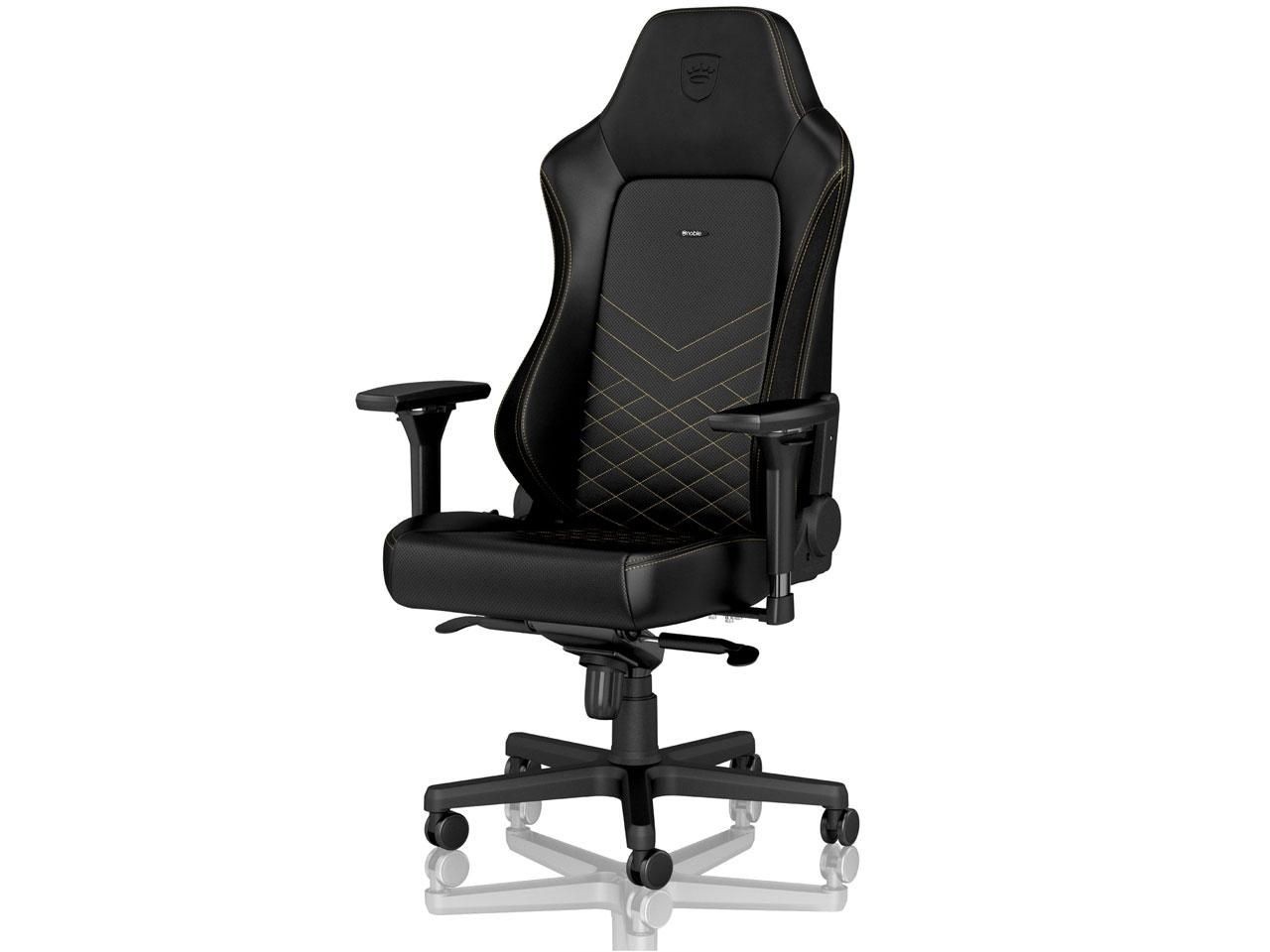 4営業日で発送 noblechairs NBLHROPUGOLSGL NBL-HRO-PU-GOL-SGL ゲーミングチェア HERO ゴールド