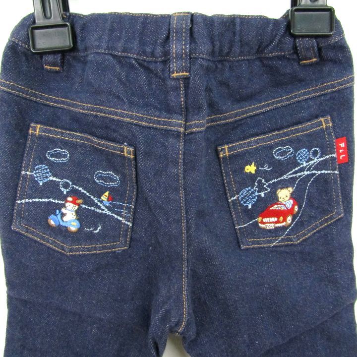 ファミリア デニム風パンツ ストレッチ ボトムス ベビー 男の子用 80