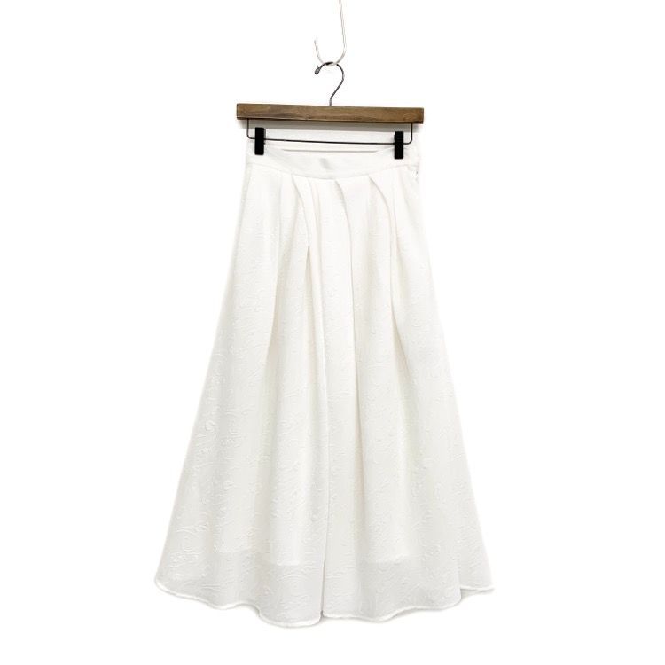 Mame Kurogouchi マメクロゴウチ Tulip Motif Volume Pleated Skirt