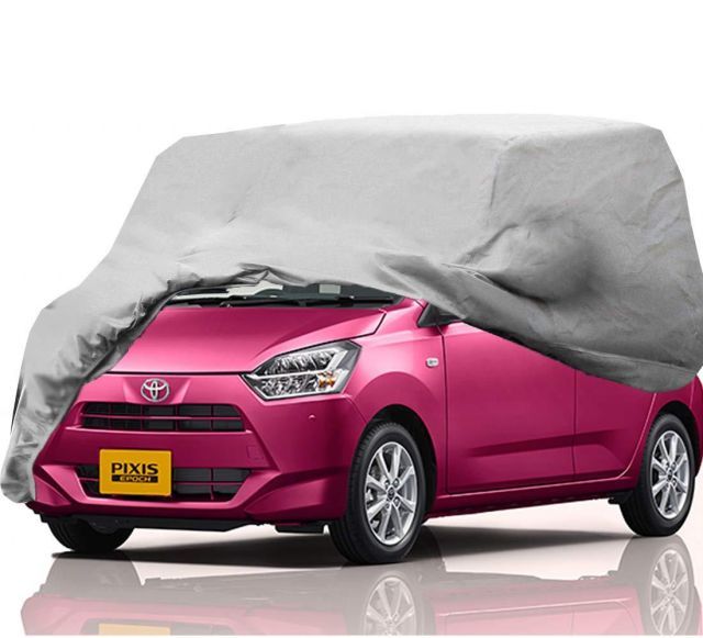 車カバー 軽自動車 ボディーカバー 4層構造 裏起毛 N-BOX 防水防塵防輻射紫外線 365*185*175CM - 軽自動車 プラス グレー|不織布