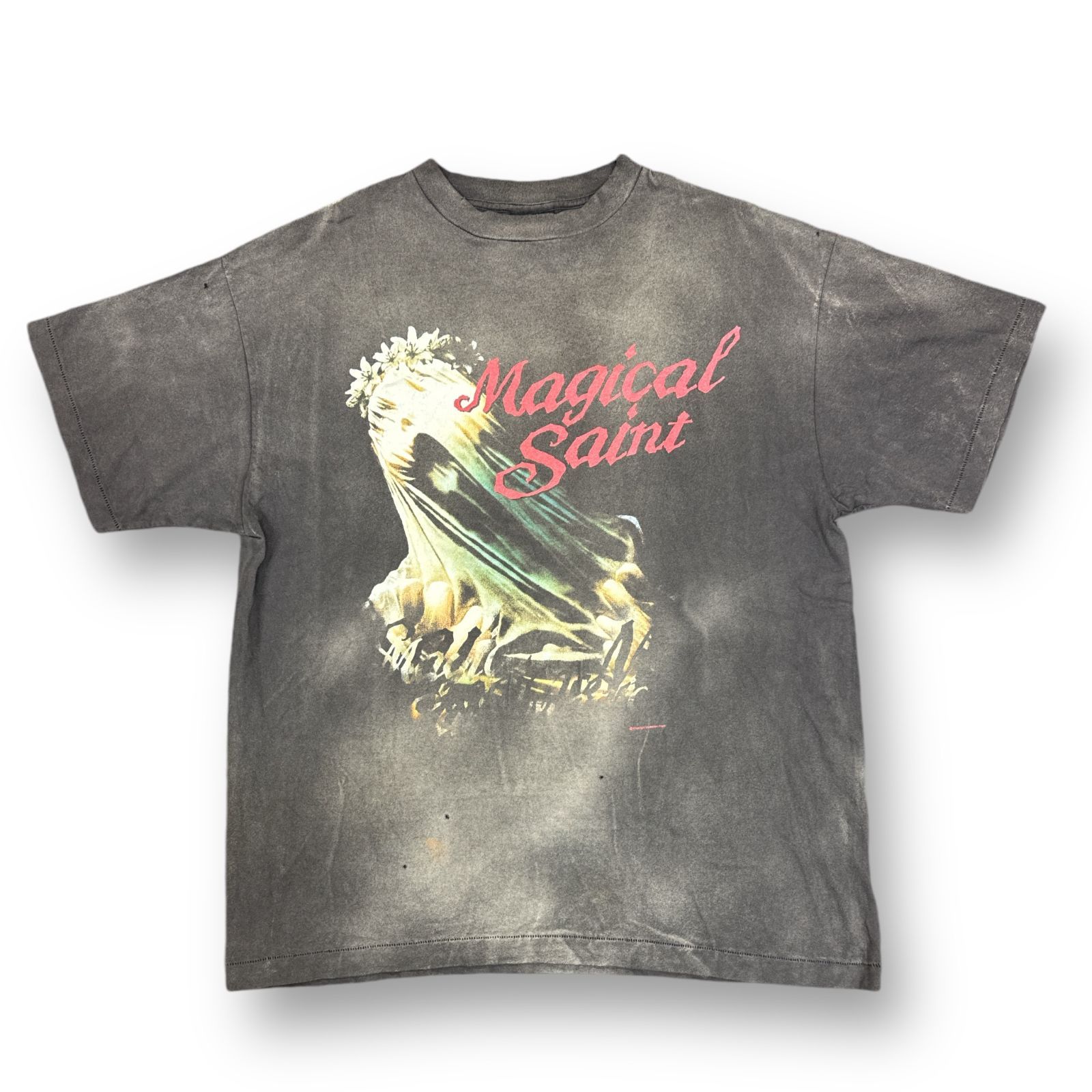 SAINT MICHAEL 24SS SS TEE MAGICAL SAINT マジカルセント Tシャツ マリリンマンソン セントマイケル SM-YS8-0000-006 ブラック XL 75725A5