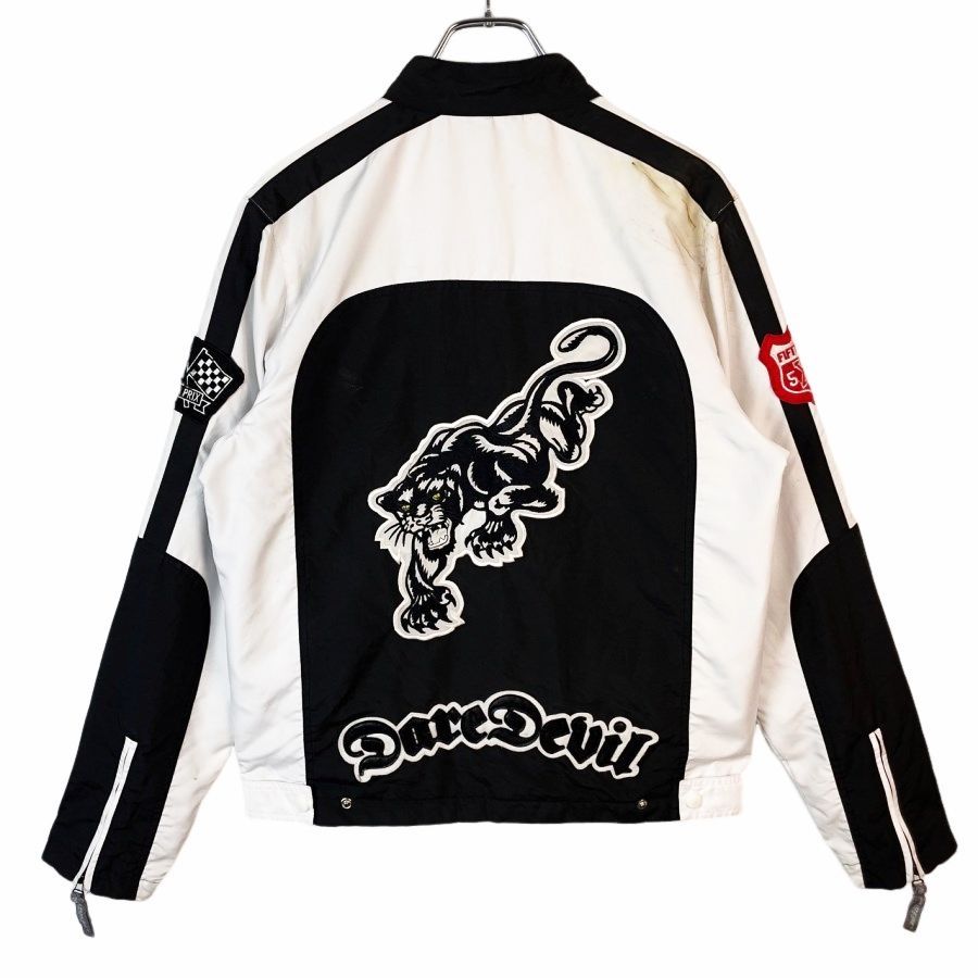 ヴィンテージ ブルゾン シルク ジップジャケット ヒョウ柄 幾何学 総柄 BEIGEBE WEARレーシングジャケットブルゾンナイロンジャケット