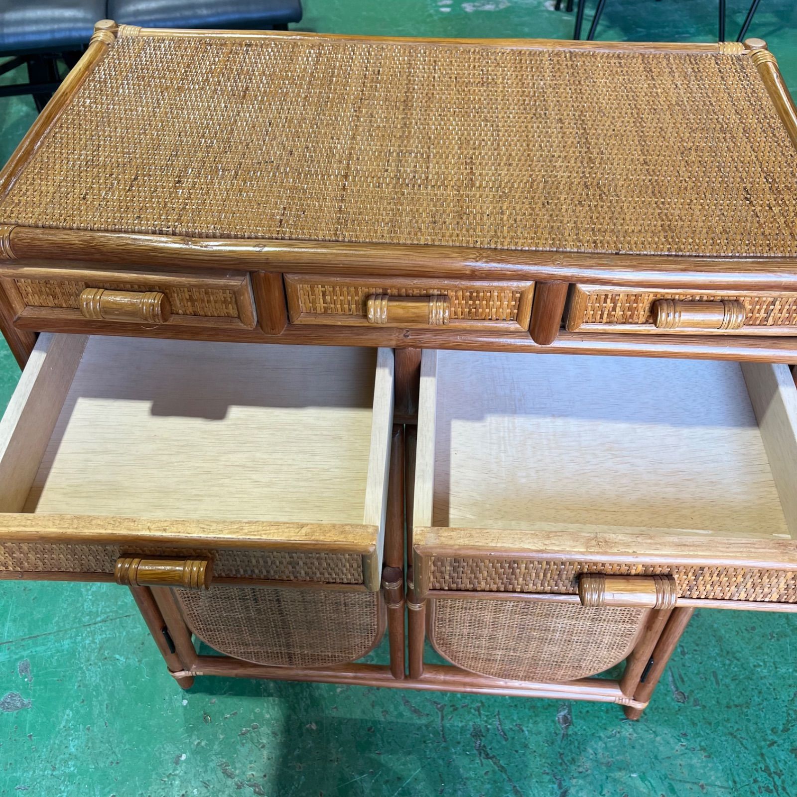 ラタン キャビネット ヴィンテージ ビンテージ 家具 オールド