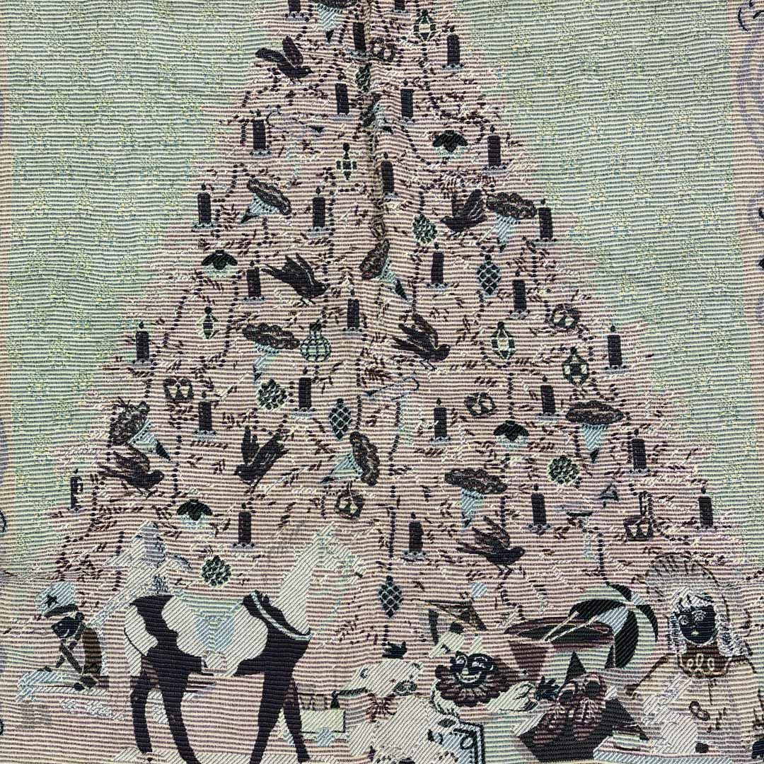 VINTAGE - vintageラグ カーペット ペルシャ猫 クリスマスツリー  1052 vintageラグ カーペット ペルシャ猫 クリスマスツリー 1052