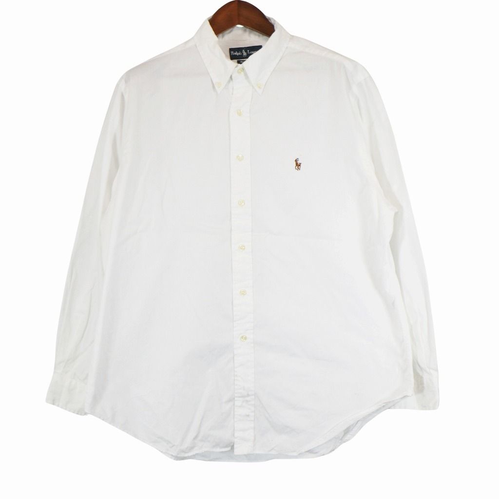 RALPH LAUREN ラルフローレン 長袖シャツ ホワイト (メンズ 17 1/2) O6646 中古 古着