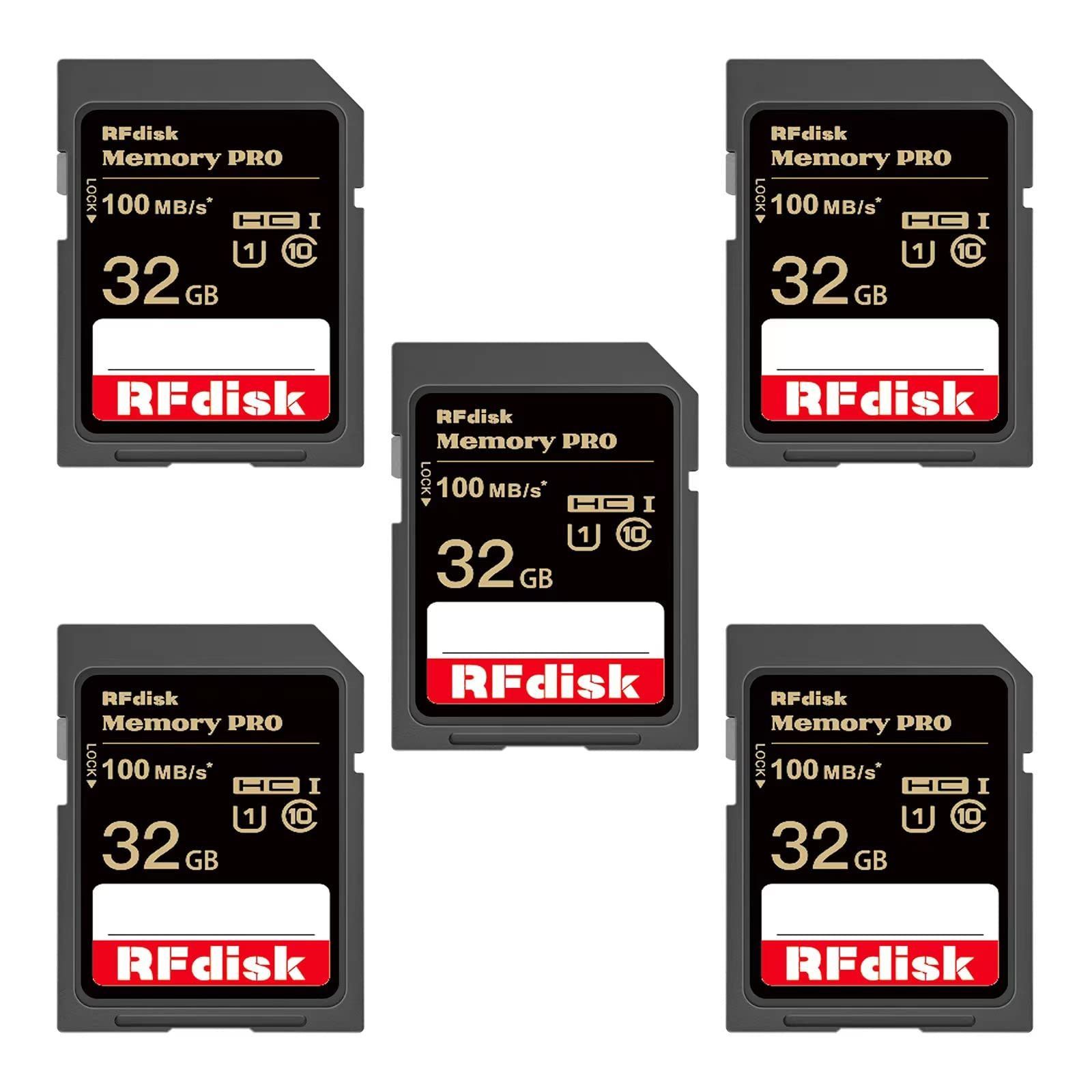 RFdisk SDカード 32GB 5枚セットメモリーカード 最大読出し速度10