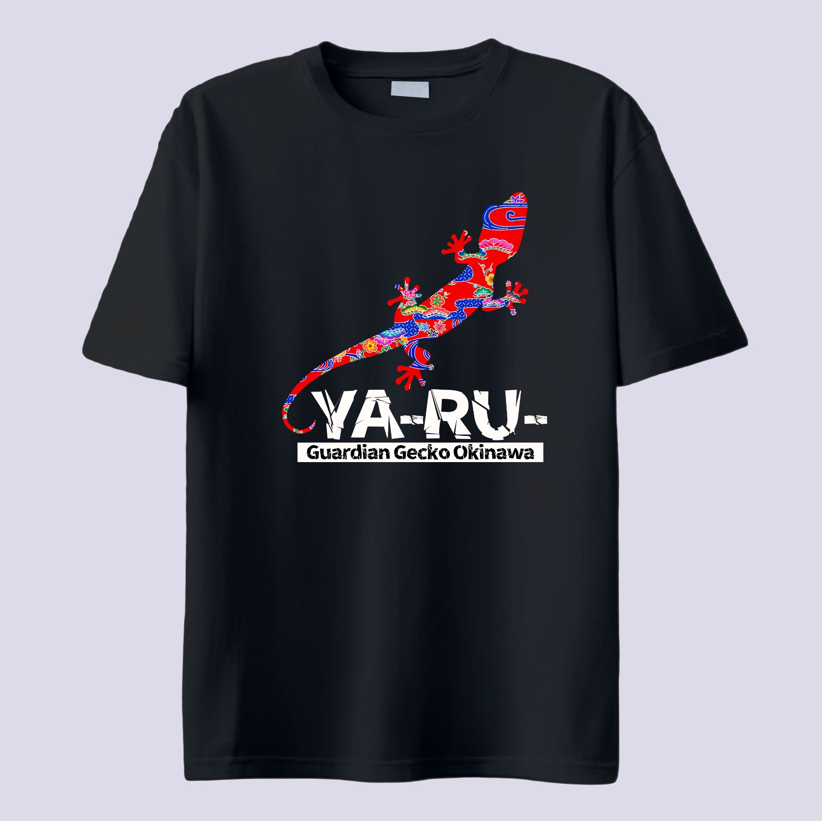 鮮やかなカラーが映える！旅の思い出やお土産に！ヤール―Tシャツ黒 