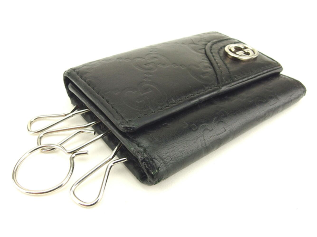 ≫美品≪ / グッチ シマインターロッキングGキーケース 212111 GUCCI グッチ キーケース レディース ブランド シマ レザー