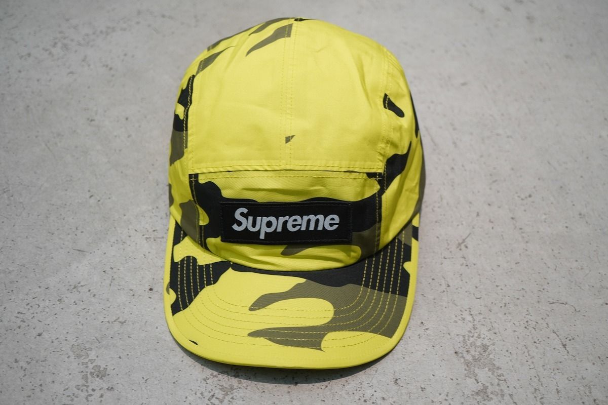 正規 25SS Supreme シュプリーム GORE-TEX Camp Cap Fluorescent Camo ゴアテックス キャンプ キャップ イエロー 迷彩本物921P♪