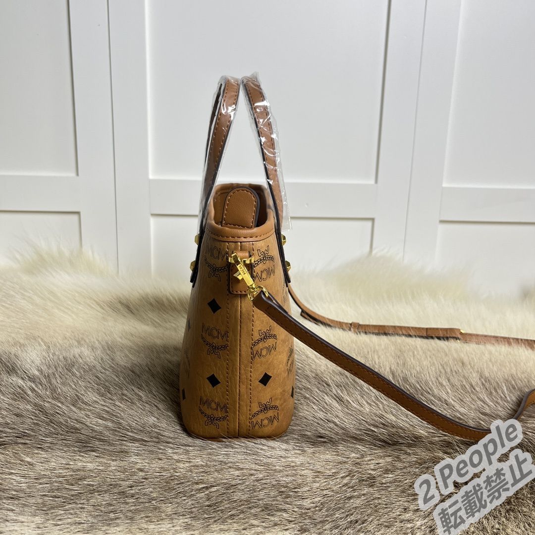 MCM エムシーエム 2way ハンドバッグ レザー ミニバッグ レザー 革