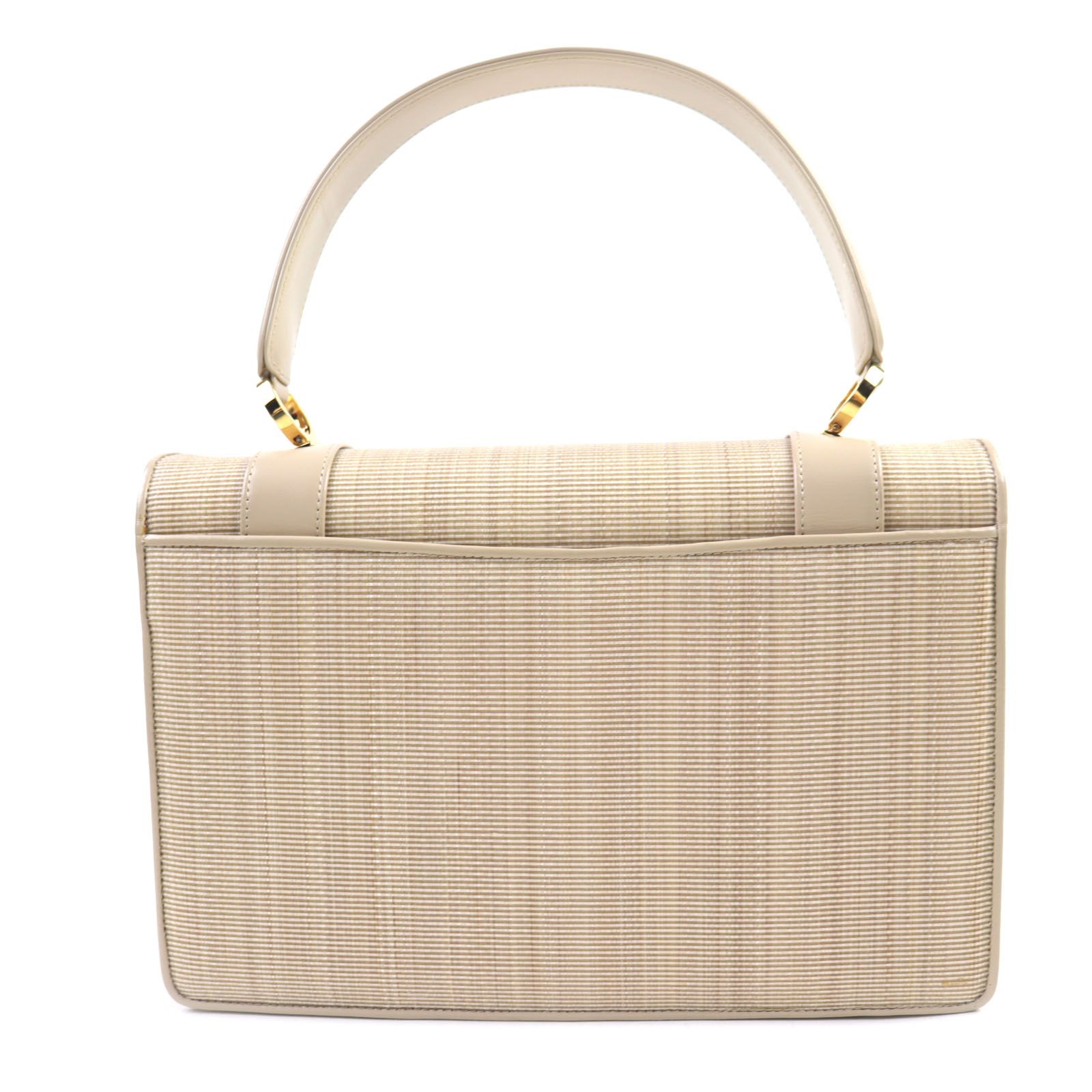 極美品◇COMTESSE コンテス ロゴ入りターンロック付 レザー使い ホース