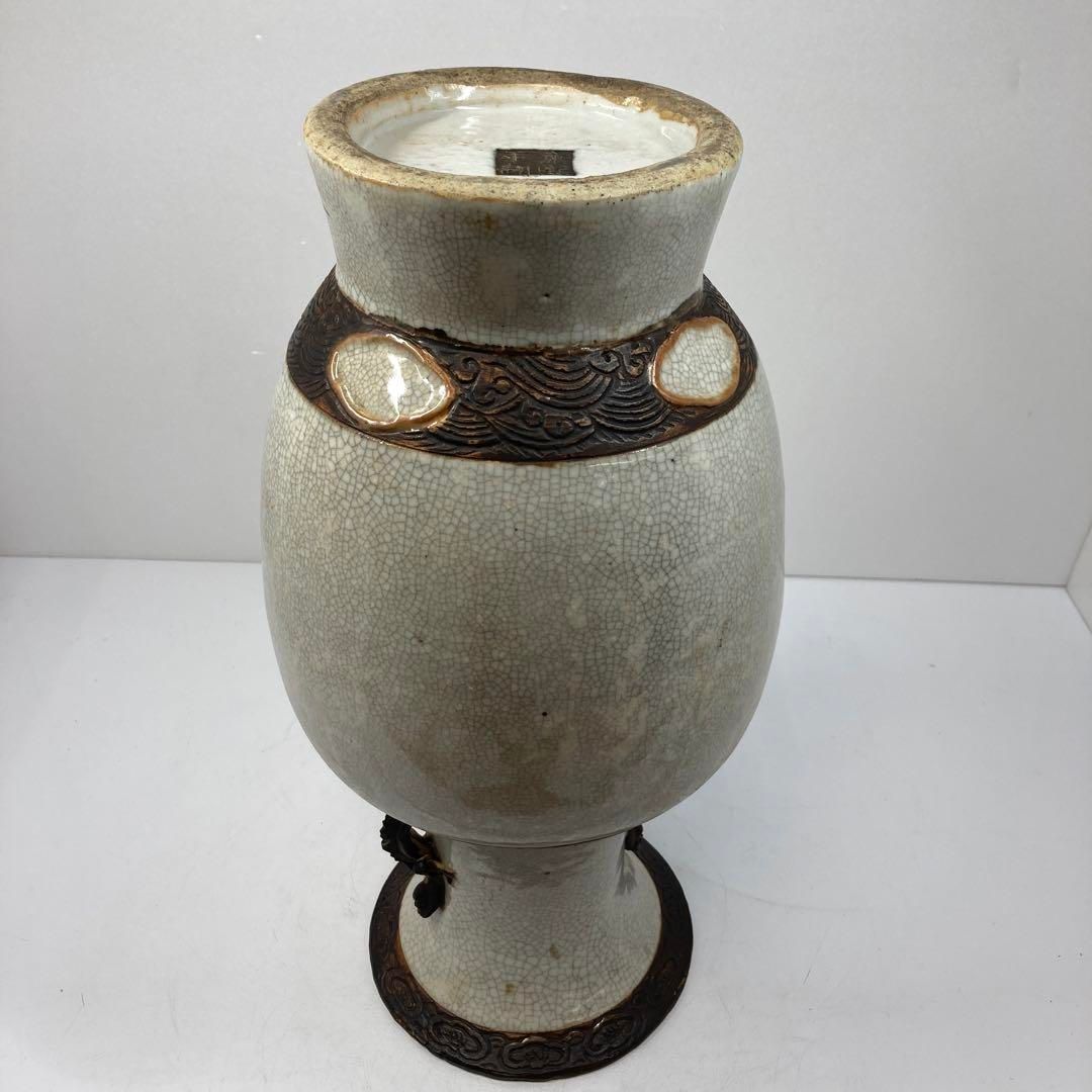 中国清時代 康熙年製 龍耳大花瓶 高さ46㎝ 東Y5-1212⑦タエチ - メルカリ