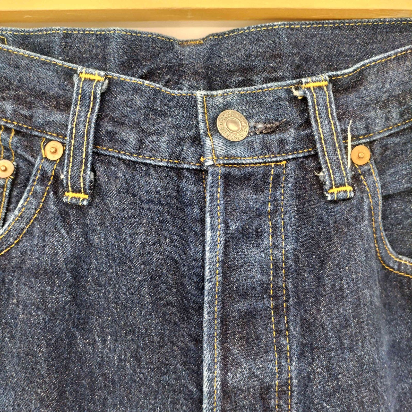 90s W33 Levi's 501XX USA製 バレンシア 555 デニム Levi's リーバイス 90S VINTAGE 501XX BIG E USA製 ボタン裏555
