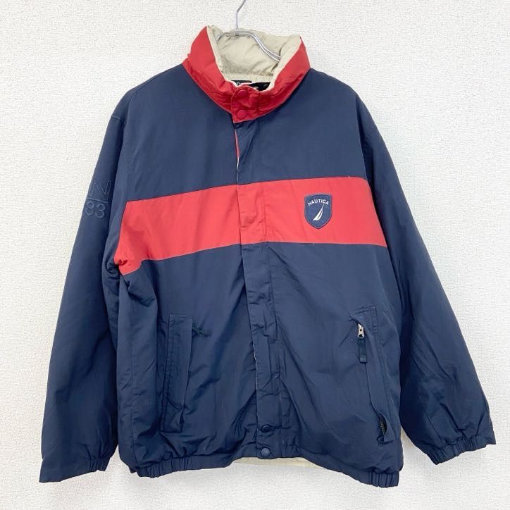 古着 used NAUTICA ノーティカ リバーシブルダウンジャケット 紺