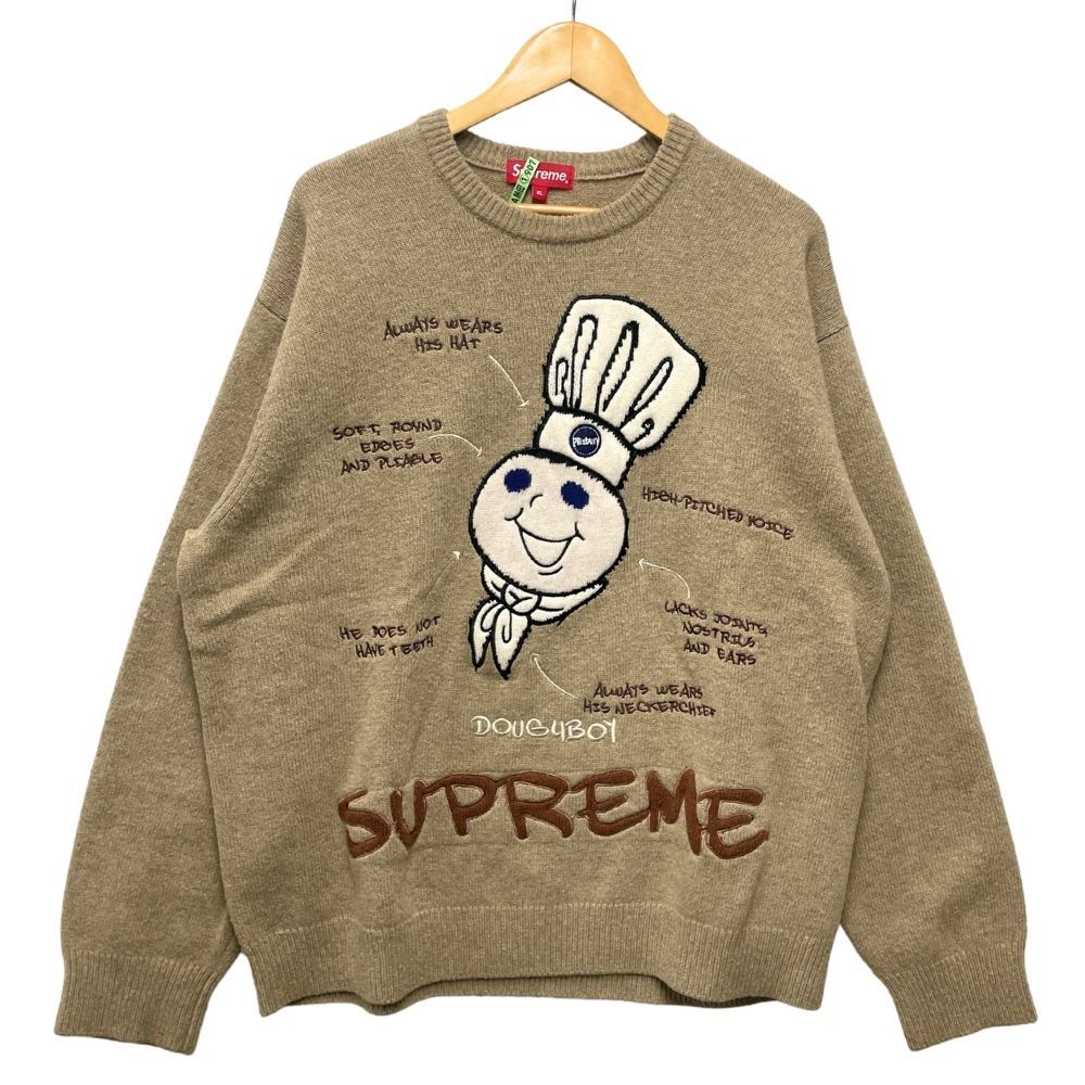 Supreme」 長袖ニット X-LARGE ベージュ メンズ シュプリーム Supreme
