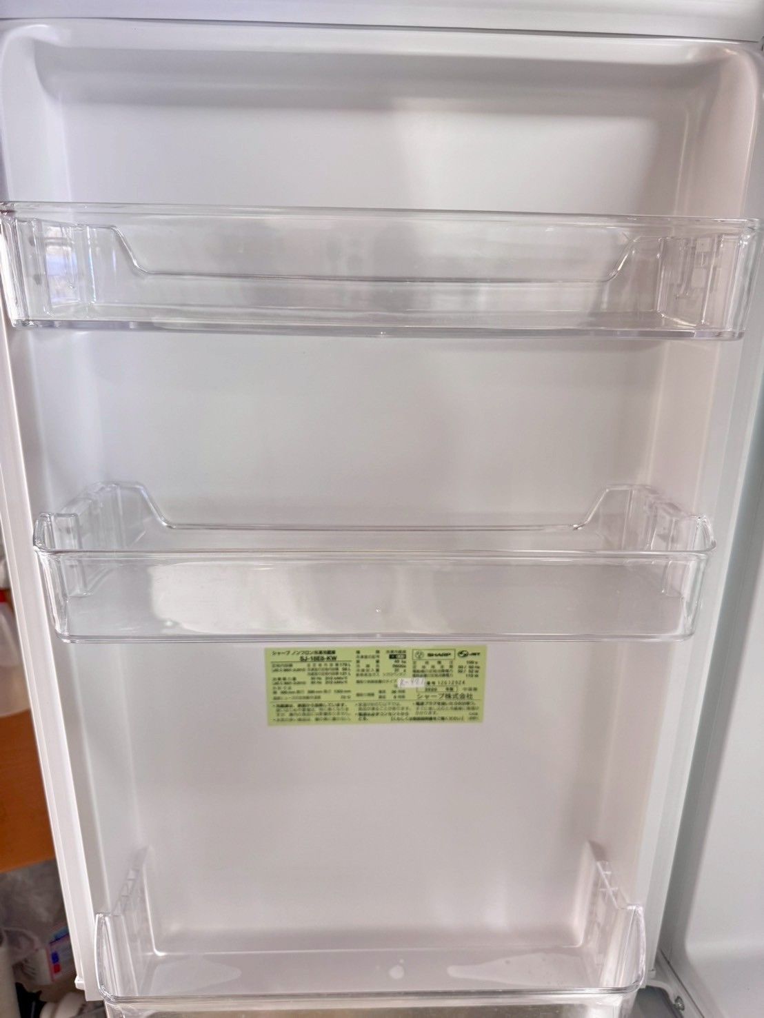 大阪送料無料★3か月保障付き★冷蔵庫★2020年★SJ-18E8-KW★IR-5 大阪送料無料☆3か月保障付き☆冷蔵庫☆シャープ☆2ドア☆2020年☆SJ