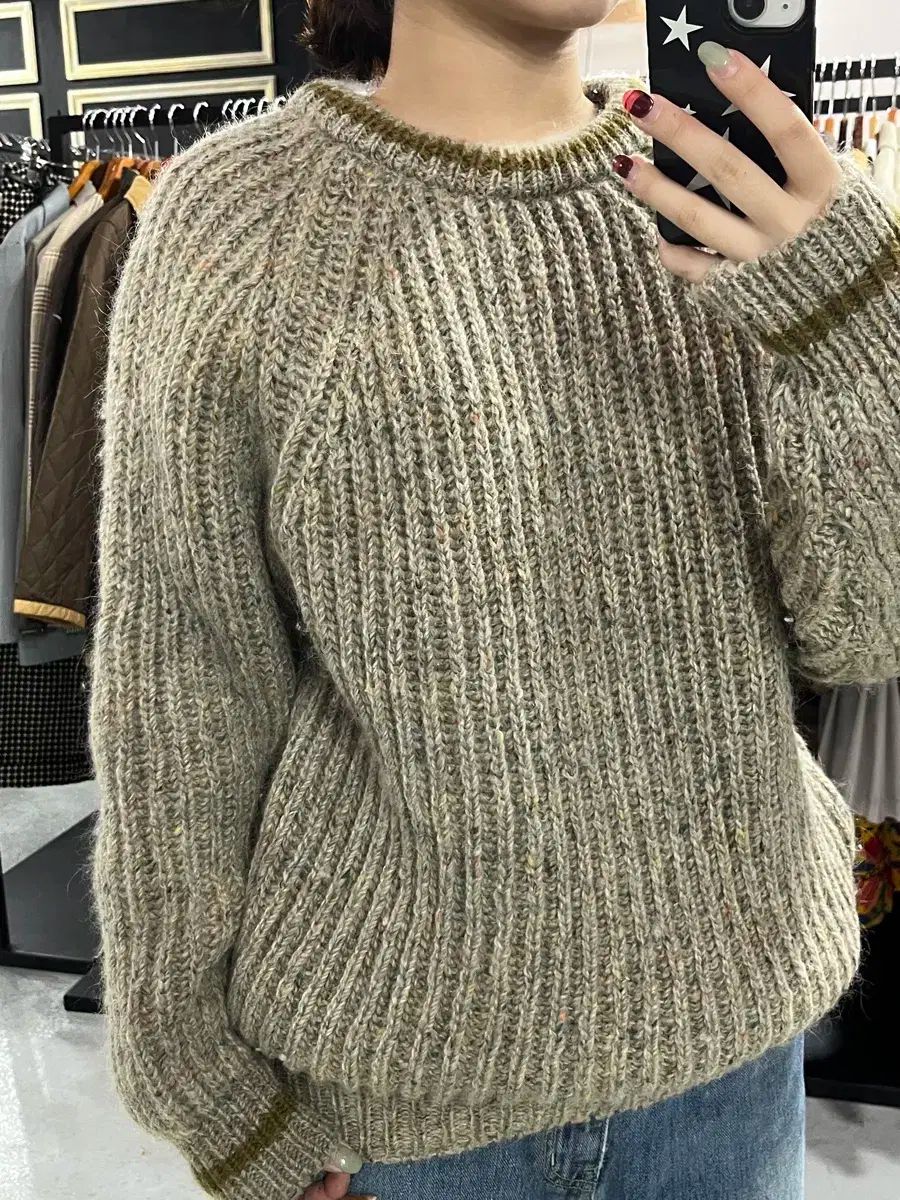 ブリティッシュ ヘビーウール ぼかし ニット