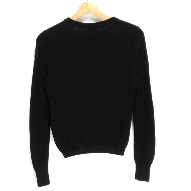 MONCLER - MONCLER(モンクレール) カーディガン サイズS レディース - 黒 長袖/CARDIGAN TRICOT/ジップアップ/フリル MONCLER(モンクレール) カーディガン サイズXXS XS レディース