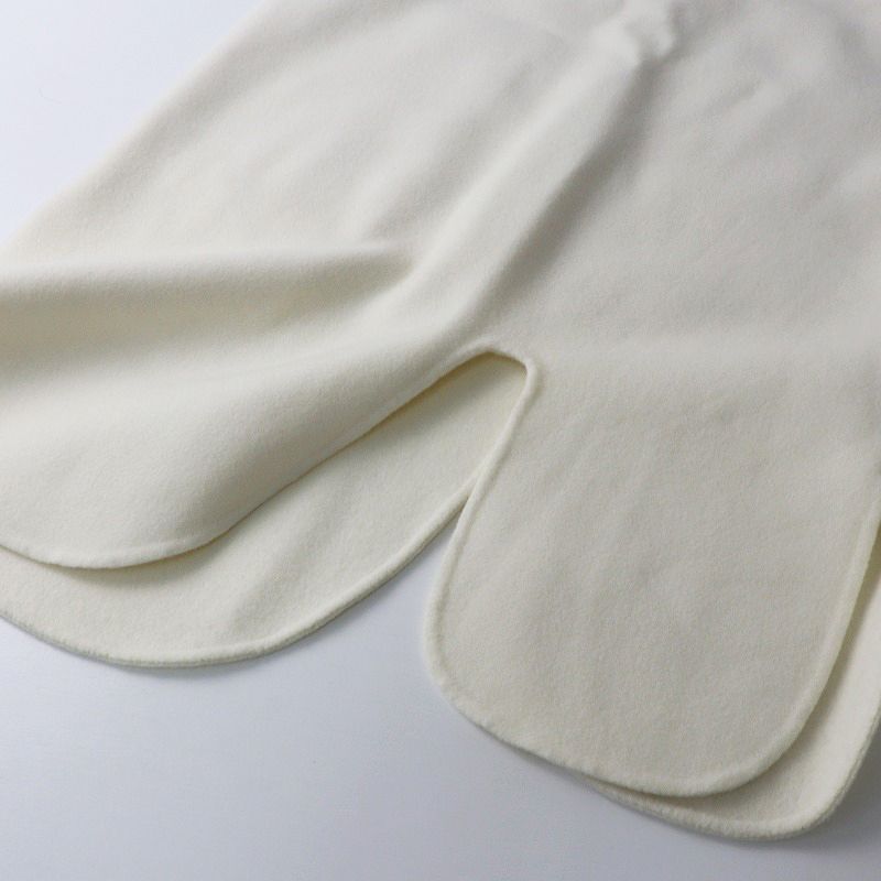 定価4.2万 2025AW エンフォルド ENFOLD REVER-SKIRT ウールリバースカート 変形ロング丈 38 ホワイト┃ 2400014618815 GULLKHAN_COM