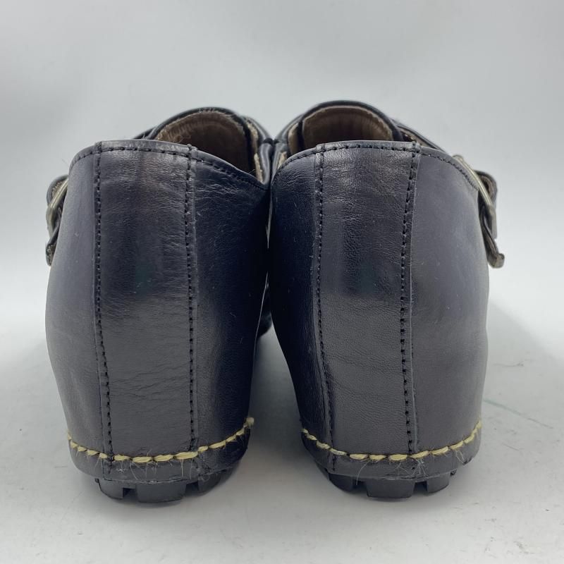中古】SAYA モンクストラップ レザーシューズ ブラック 23.0[24