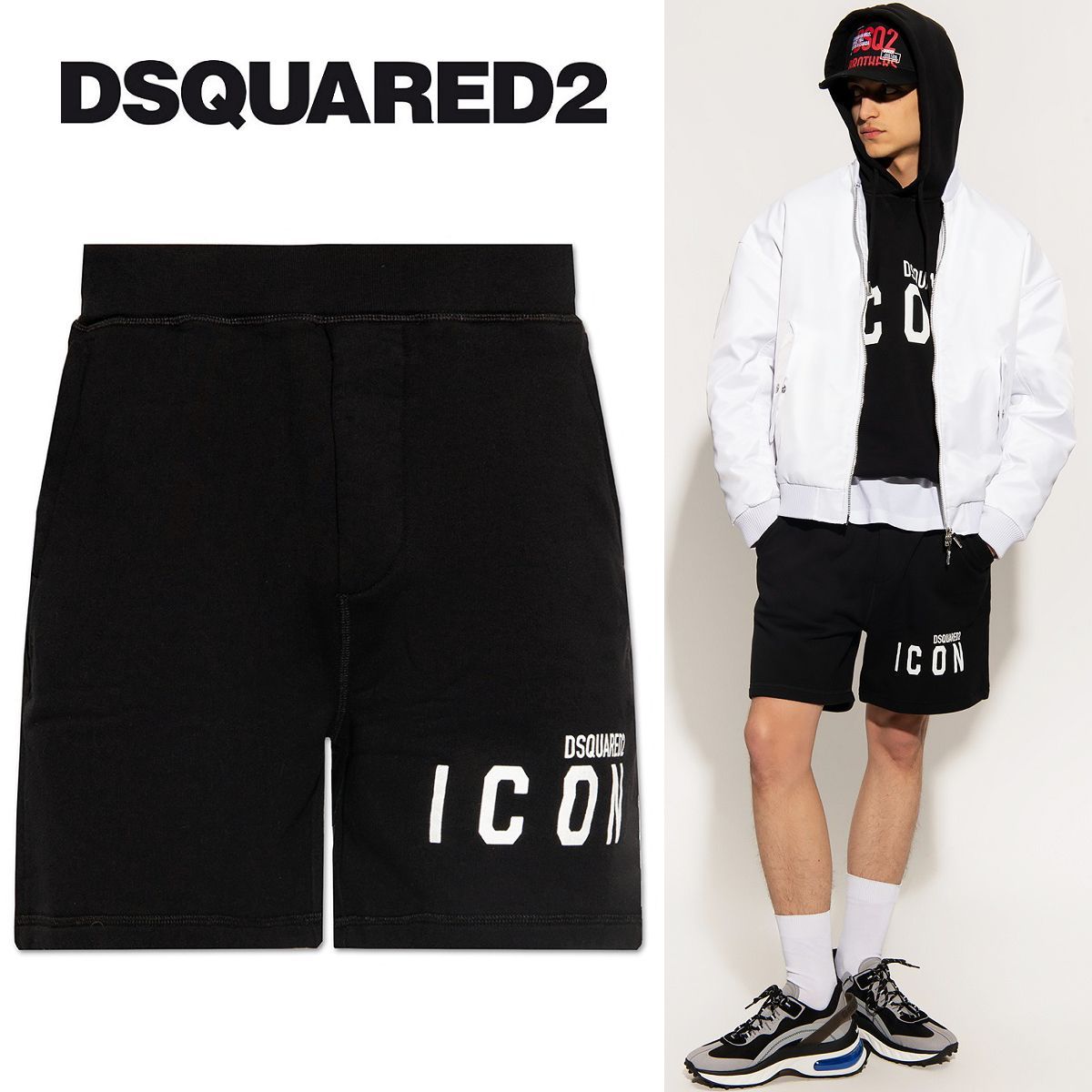 DSQUARED2 ディースクエアード S79MU0005 S25516 ブラック スウェット