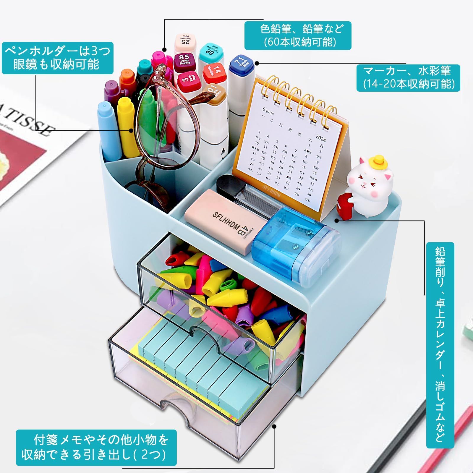 Amazon.co.jp: ペンホルダーカップ ペンホルダーオフィスデスク