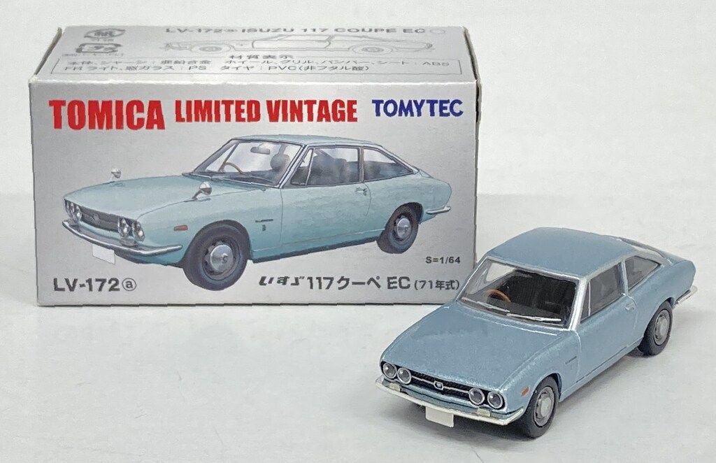 【新品】TOMICA LIMITED VINTAGE いすゞ117クーペ 2台。 トミーテック TOMICA LIMITED VINTAGE いすゞ117クーペ EC (水色