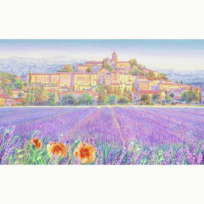 北欧ノルウェーベルゲンヨーロッパ風景画アクリル画絵画水彩画額縁