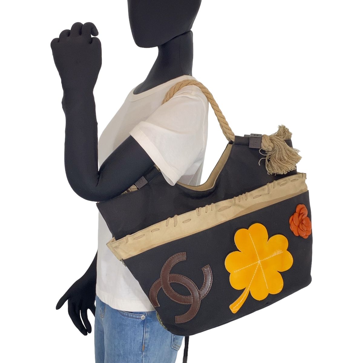 CHANEL シャネル ココマーク カメリア ロープトートバッグ フィッシュ 