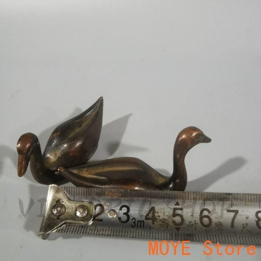 銅 細工 茶道具 香道具 白鳥 書房定規 ペン置き 文鎮 工芸品