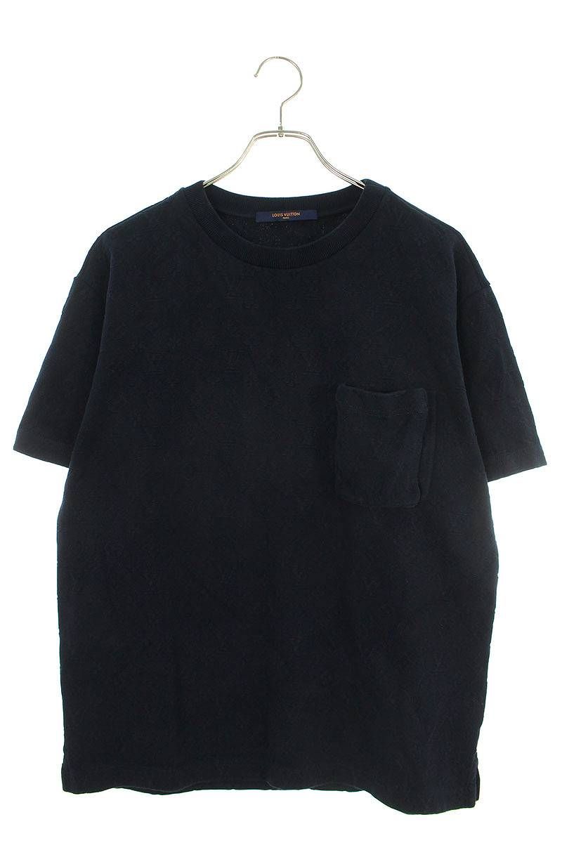 極美品 ルイヴィトン LOUIS VUITTON Tシャツ シグネチャー3Dポケットモノグラム 22SS トップス メンズ M ブラック