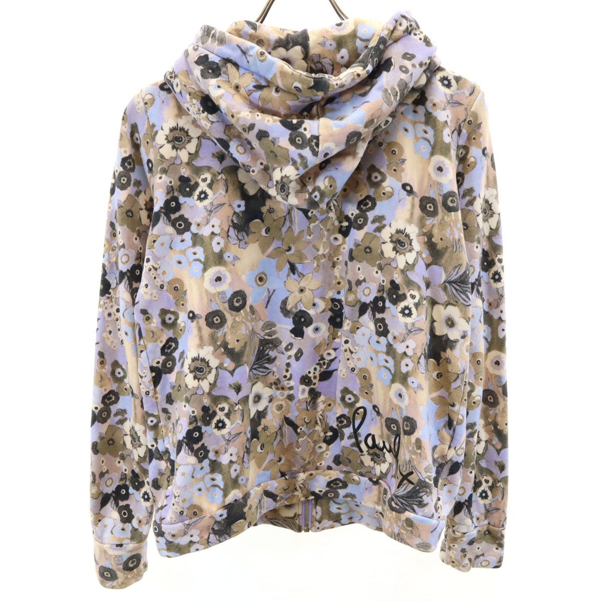 Paul Smith - 古着 Paul+ Paul Smith ポールプラス ポールスミス 花柄 長袖 スウェット ジップパーカー M パープル レディース Paul+ Paul Smith ポールプラス ポールスミス 花柄 長袖