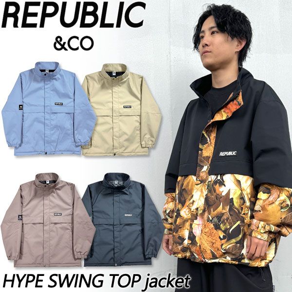 極美品】REPUBLIC 黒 妖しい スノーボードウェア M 上下セット リパブリック