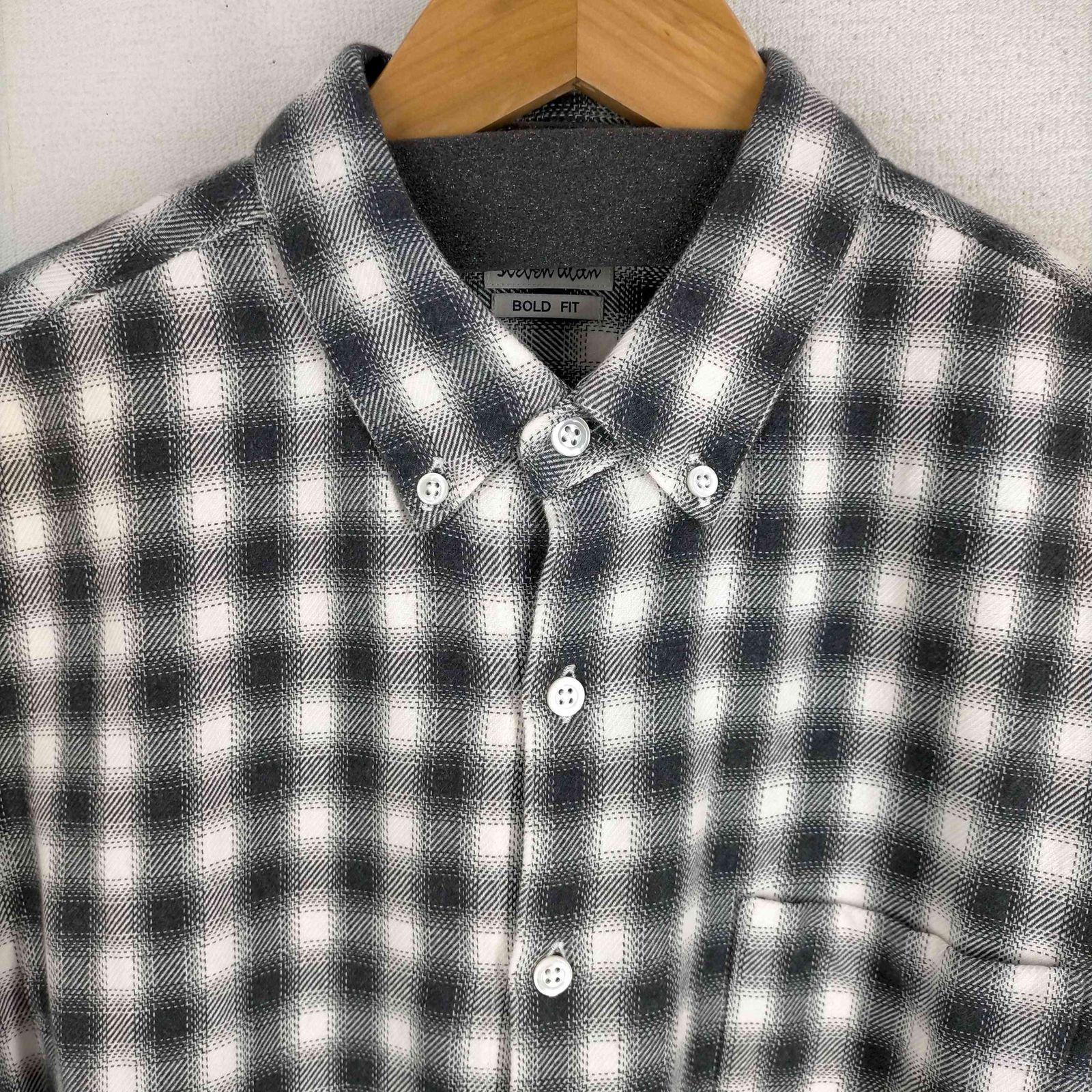 スティーブンアラン Steven Alan TOP CHECK BOX REGULAR COLLAR SHIRT-BOLD メンズ JPN：M -  メルカリ