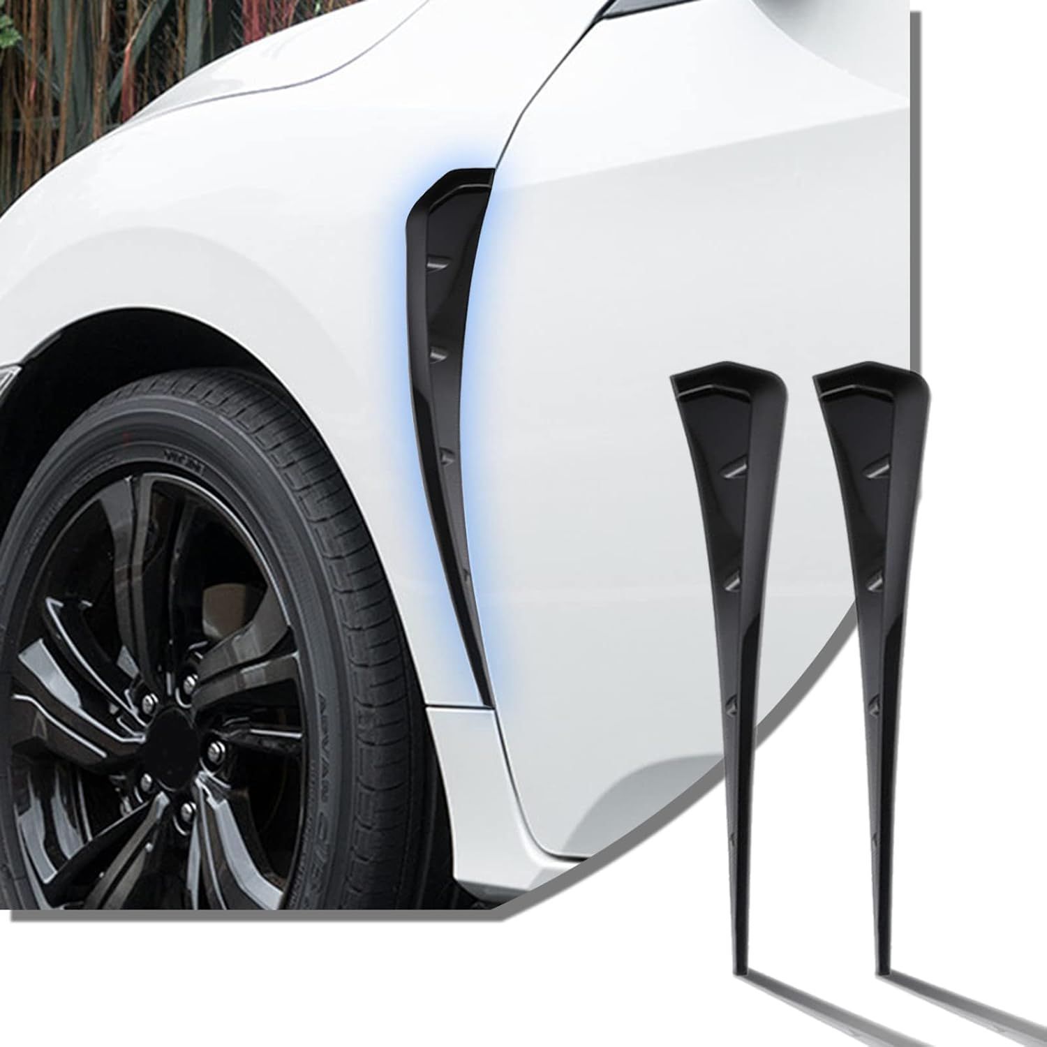 美品・未使用新品】車用 フェンダーサイドベント ABS カーボン 
